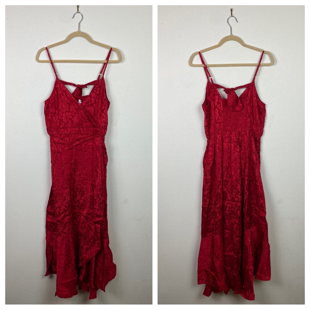 NWT Band of the Free | Anina Ruby Red Wrap Midi Dress M